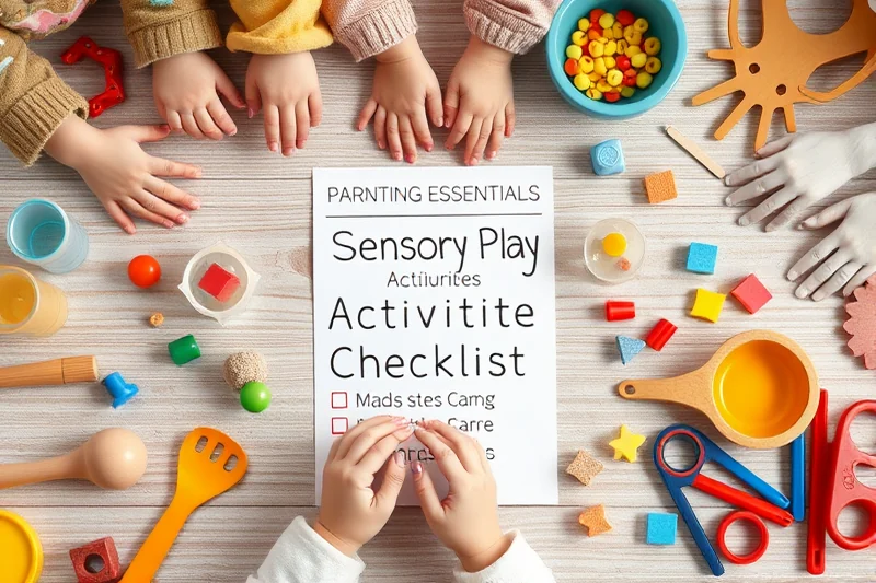 sensory play activities checklist — Sensory Play Activities Checklist (the finished result)